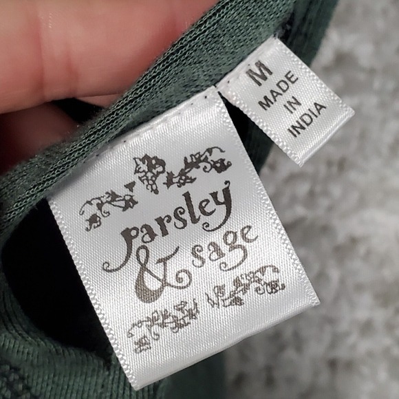 Parsley and Sage Sweater Womens Medium Reversible Button Up Cardigan Lagenlook - Picture 3 of 11